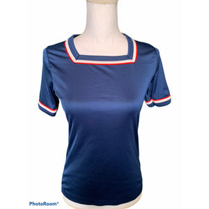 Vintage 70’s Atkins Americana square neck shirt